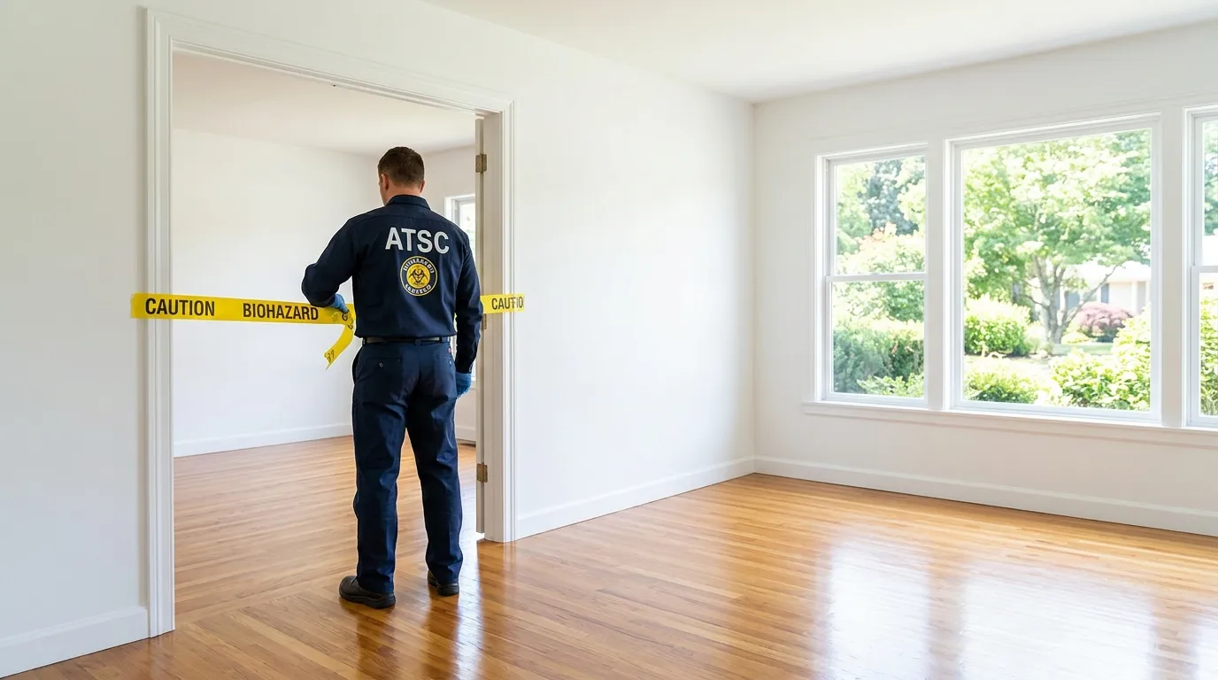 Certified biohazard cleanup crew performing Crime Scene Cleanup in Hartford City